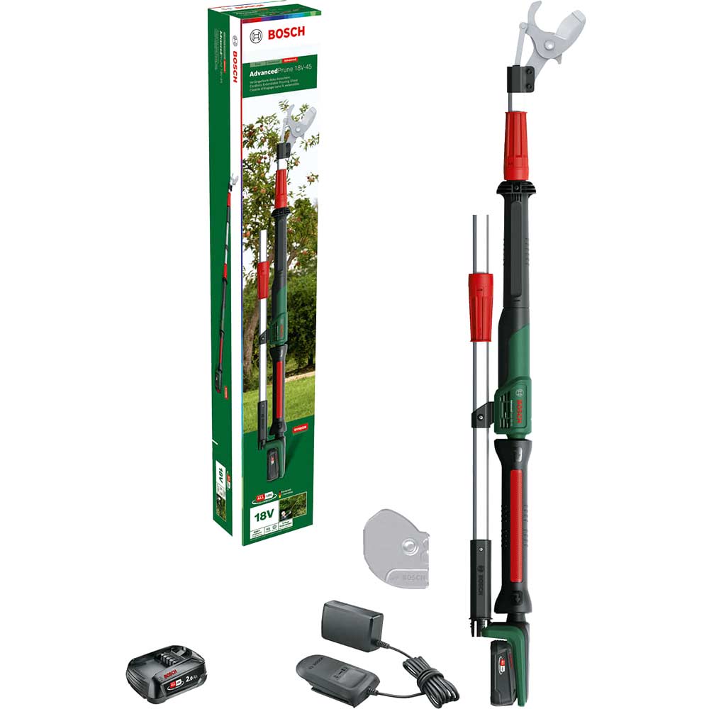 Bosch ADVANCEDPRUNE 18V-45 P4A 18v Cordless Tree Pruner 2 x 2ah Li-ion Battery Charger