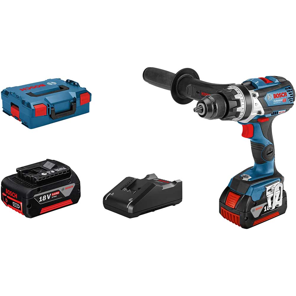 Image of Bosch GSB 18V-110 18v Cordless Brushless Combi Drill Connect Ready 2 x 5ah Li-ion Charger Case