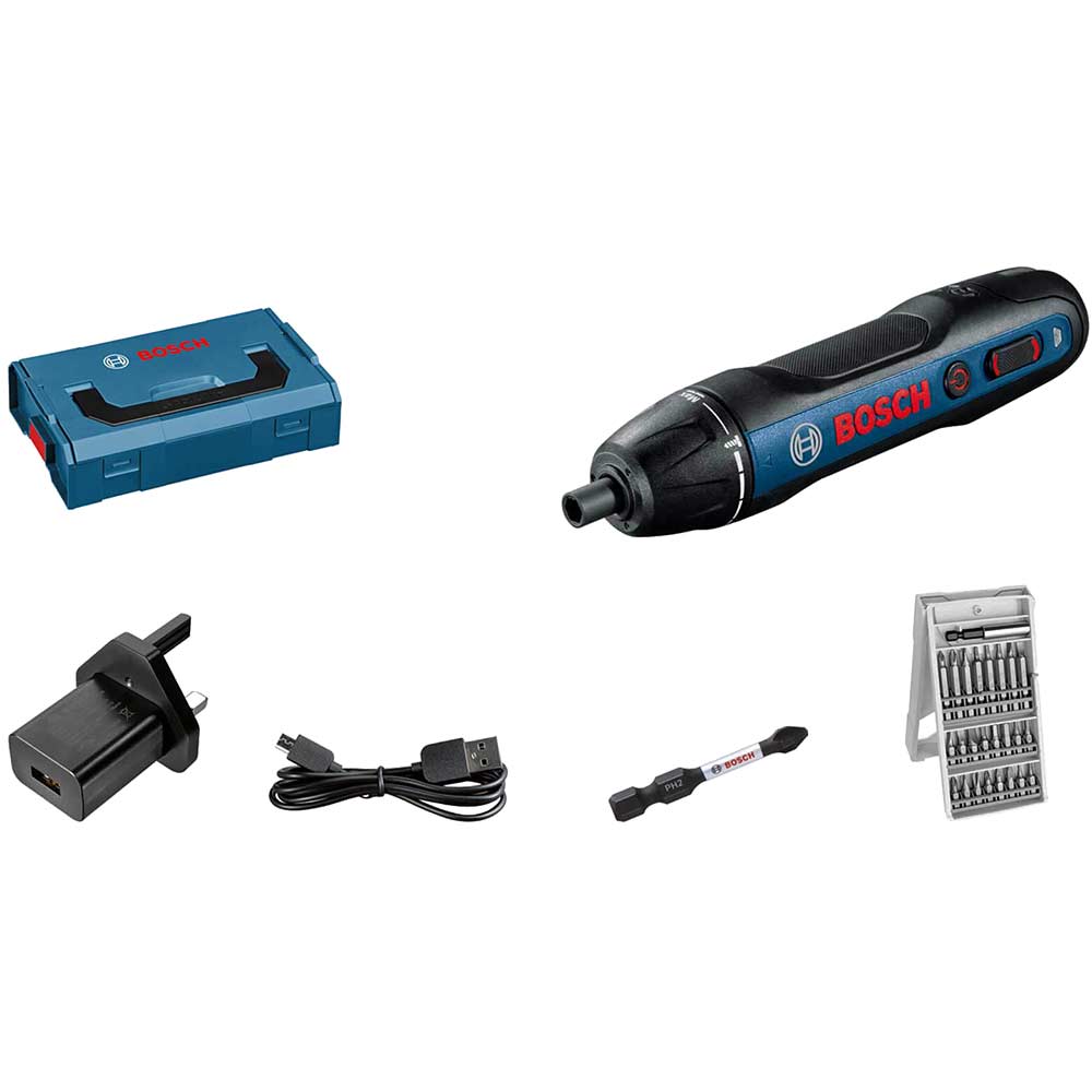 Image of Bosch GO 3.6v Cordless Screwdriver 1 x 1.5ah Integrated Li-ion Charger Case