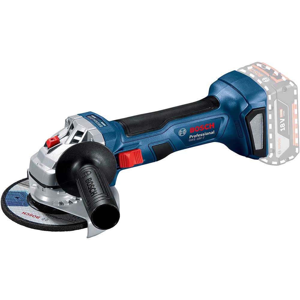 Image of Bosch GWS 18V-7 125 18v Cordless Brushless Angle Grinder 125mm No Batteries No Charger No Case