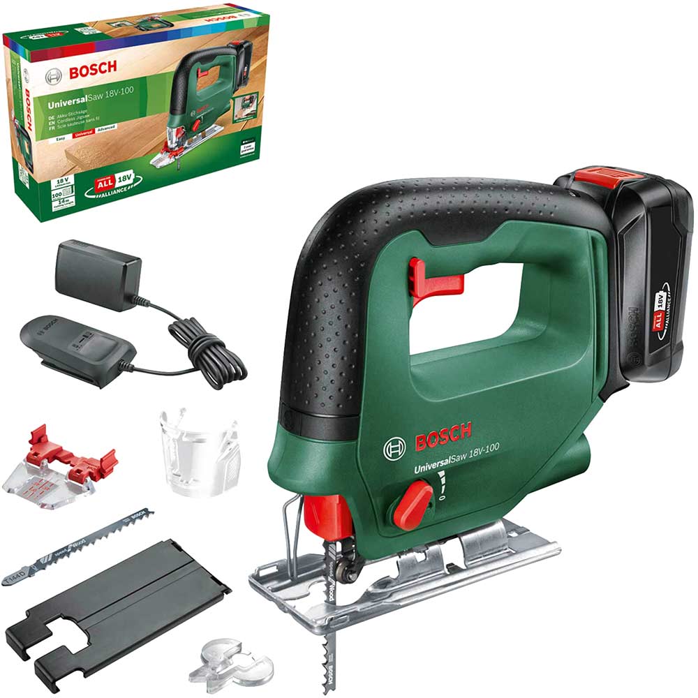 Photos - Power Saw Bosch UNIVERSALSAW 18V-100 P4A 18v Cordless Jigsaw 1 x 2ah Li-ion Charger 