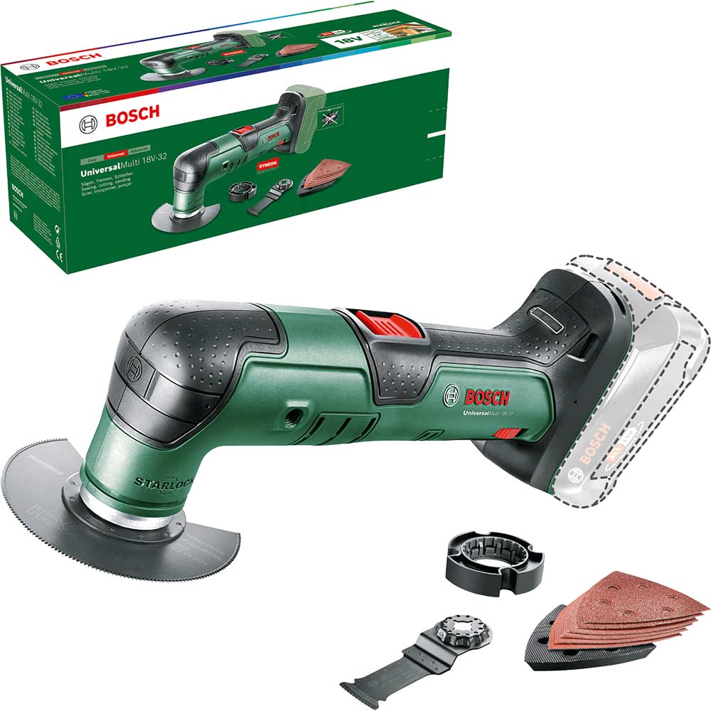 Bosch UNIVERSALMULTI 18V-32 P4A 18v Cordless Starlock Oscillating Multi Tool No Batteries No Battery Charger No Case