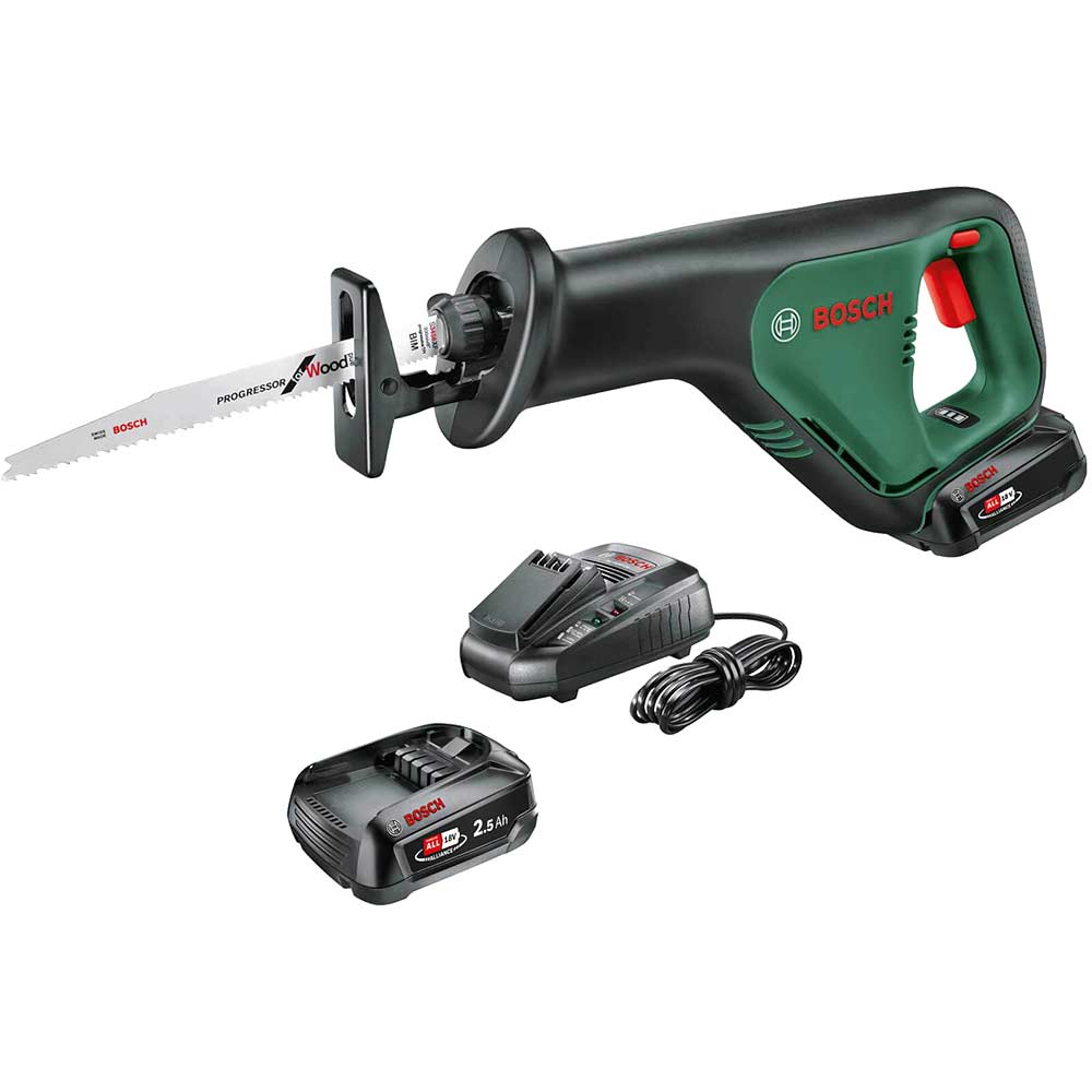 Image of Bosch ADVANCEDRECIP 18v Cordless Recipro Saw 2 x 2.5ah Li-ion Charger No Case