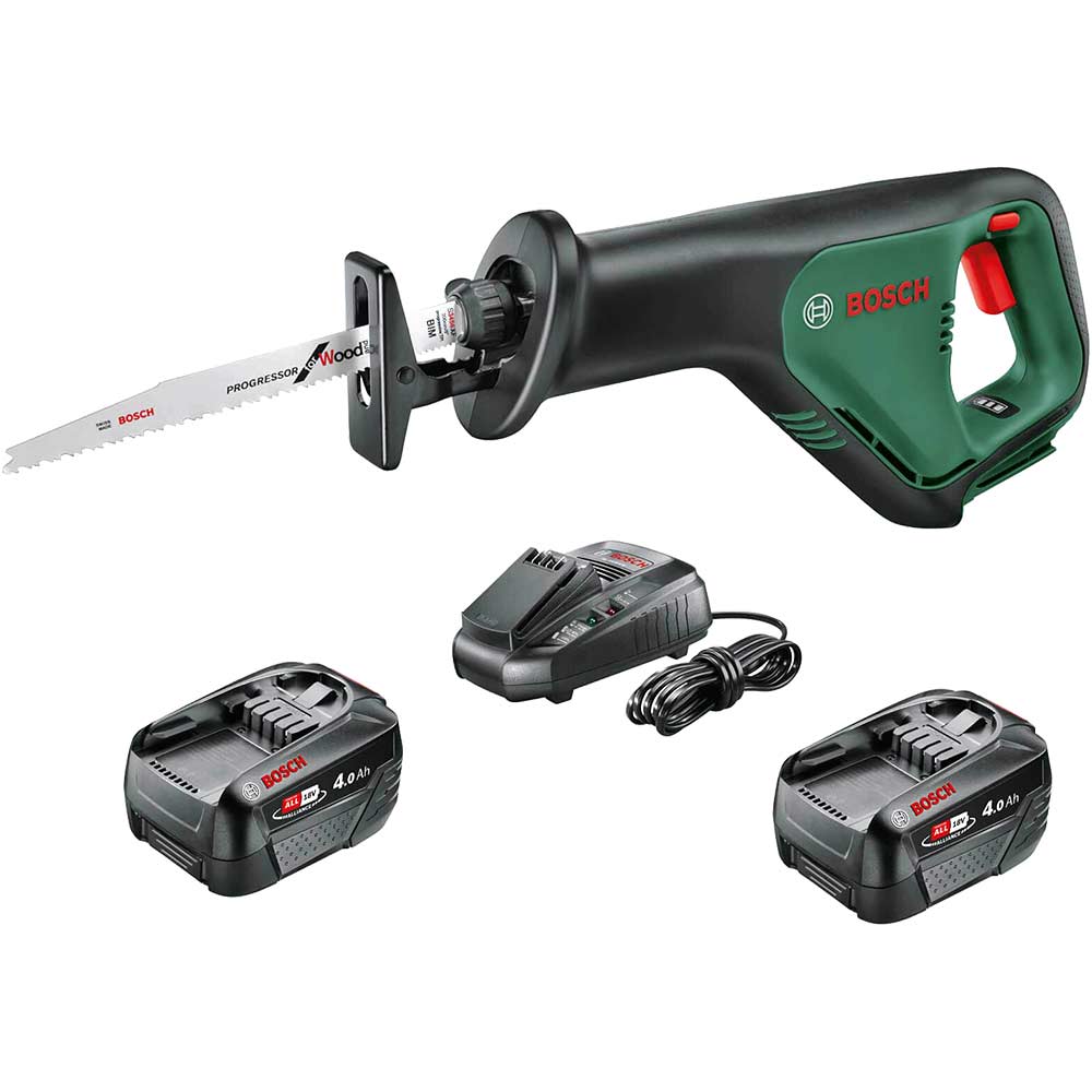 Image of Bosch ADVANCEDRECIP 18v Cordless Recipro Saw 2 x 4ah Li-ion Charger No Case