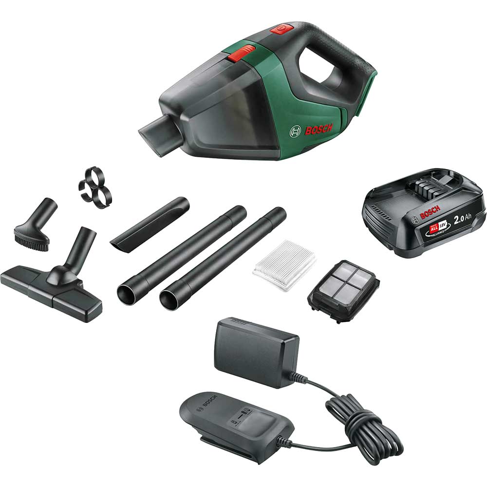 Bosch UNIVERSALVAC P4A 18v Cordless Hand Vacuum Cleaner 1 x 2ah Li-ion Battery Charger No Case