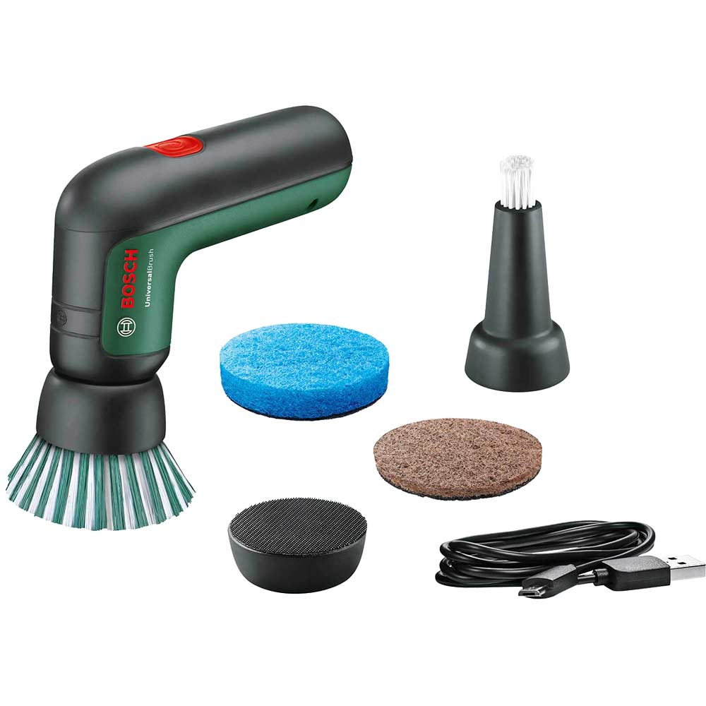 Image of Bosch UNIVERSALBRUSH 3.6v Cordless Scrubbing Brush 1 x 1.5ah Integrated Li-ion USB Charger No Case