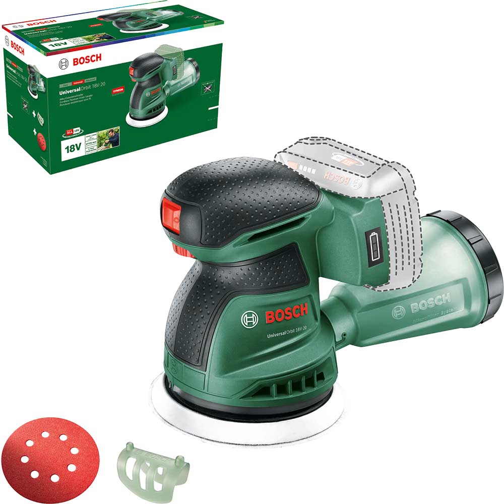 Bosch UNIVERSALORBIT 18V-20 P4A 18v Cordless Disc Sander 125mm No Batteries No Battery Charger No Case