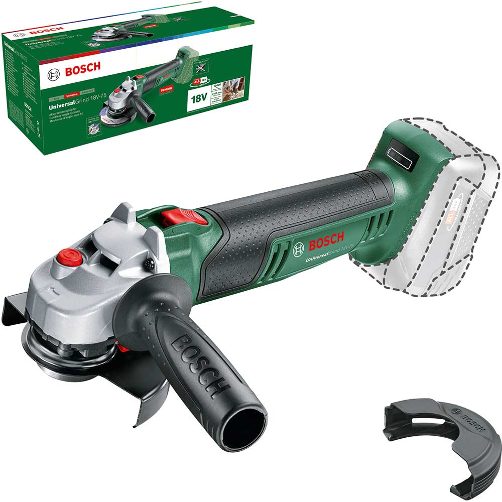 Bosch UNIVERSALGRIND 18V-75 P4A 18v Cordless Angle Grinder 115mm No Batteries No Battery Charger No Case