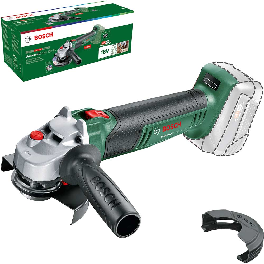 Image of Bosch UNIVERSALGRIND 18V-75 18v Cordless Angle Grinder 115mm No Batteries No Charger No Case