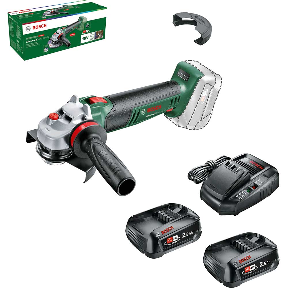 Photos - Grinder / Polisher Bosch ADVANCEDGRIND 18V-80 P4A 18v Cordless Angle Grinder 125mm 2 x 2.5ah 