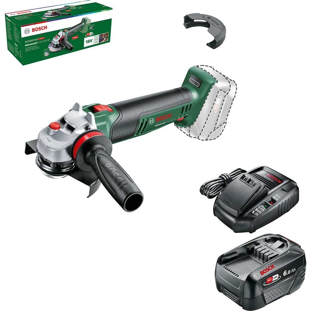 Bosch ADVANCEDGRIND 18V-80 P4A 18v Cordless Angle Grinder 125mm 1 x 6ah Li-ion Charger No Case