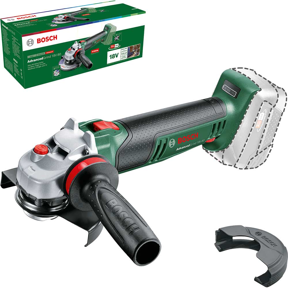 Image of Bosch ADVANCEDGRIND 18V-80 18v Cordless Angle Grinder 125mm No Batteries No Charger No Case