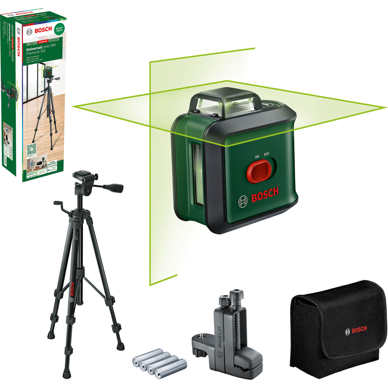 Photos - Laser Measuring Tool Bosch UNIVERSALLEVEL 360 Self Levelling Laser Level Tripod and Clamp Set ( 