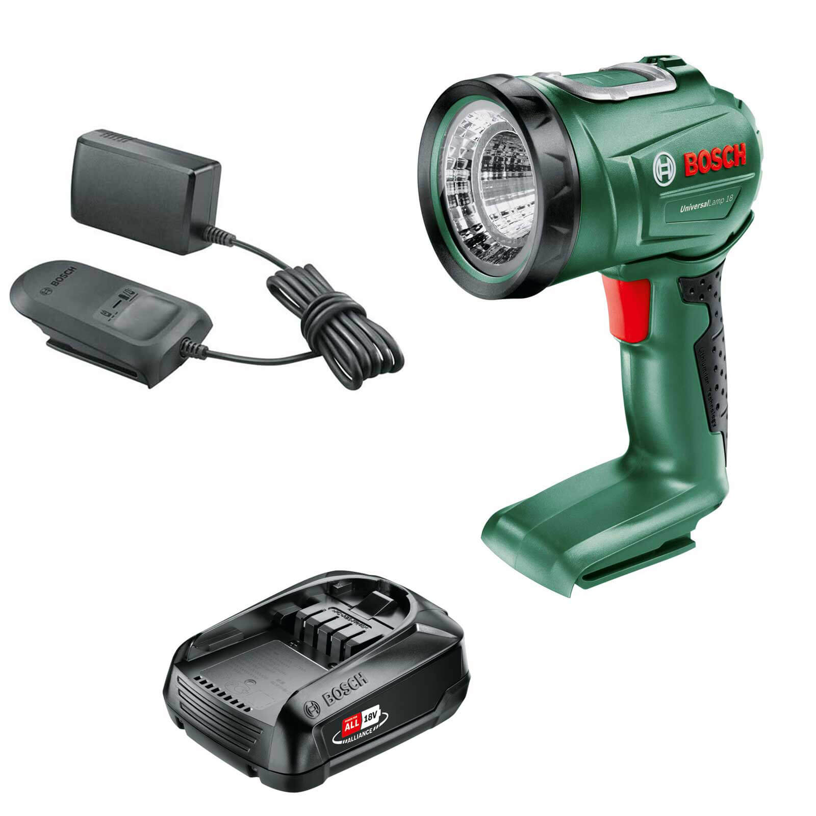 Image of Bosch UNIVERSALLAMP 18v Cordless Worklight 1 x 1.5ah Li-ion Charger No Case