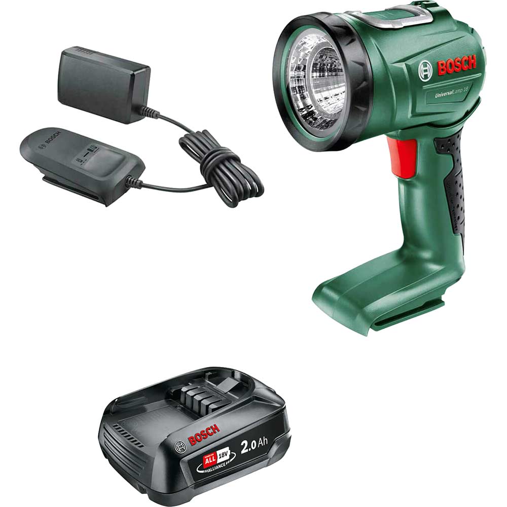 Bosch UNIVERSALLAMP P4A 18v Cordless Worklight 1 x 2ah Li-ion Battery Charger No Case
