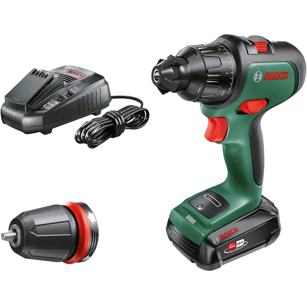 Bosch ADVANCEDIMPACT P4A 18v Cordless Combi Drill 1 x 2.5ah Li-ion Battery Charger Case