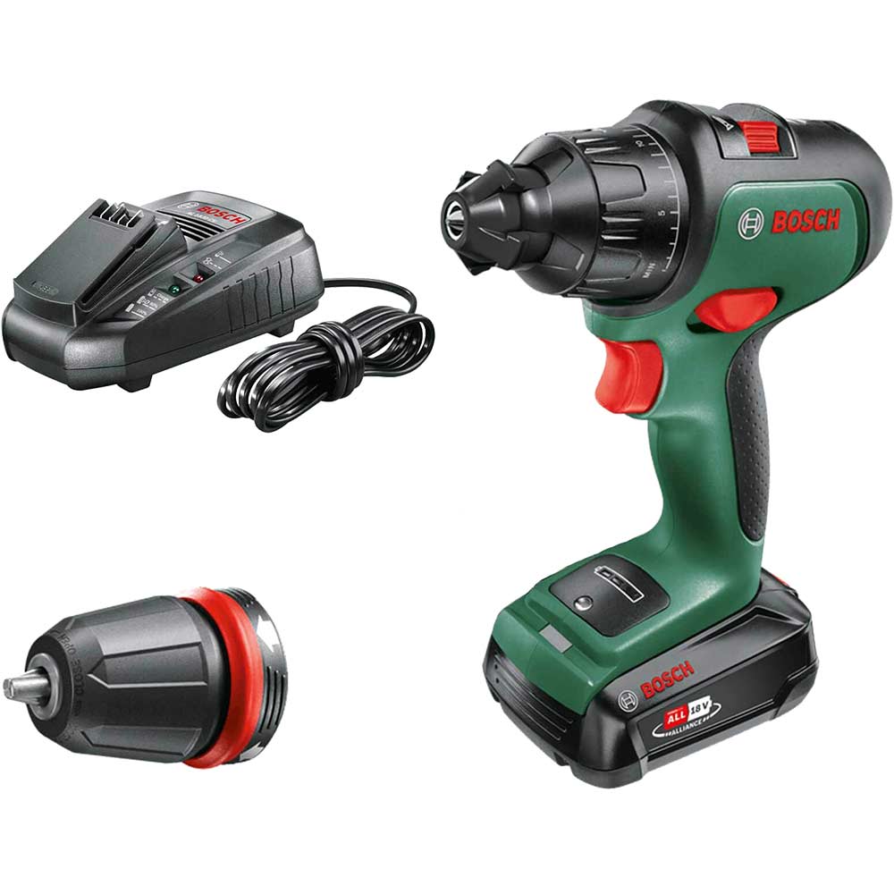 Image of Bosch ADVANCEDIMPACT 18v Cordless Combi Drill 1 x 2.5ah Li-ion Charger Case