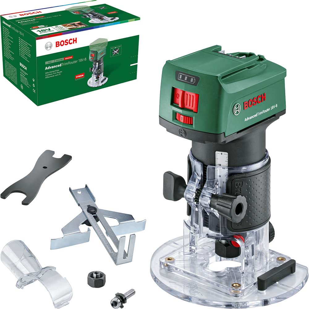 Bosch ADVANCEDTRIMROUTER 18V-8 P4A 18v Cordless Trim Router No Batteries No Battery Charger No Case