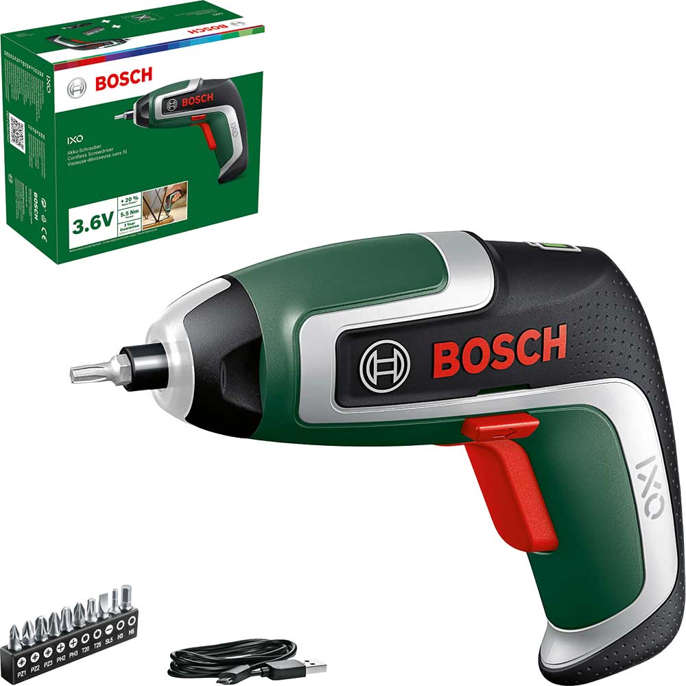 Bosch IXO VII 3.6v Cordless Screwdriver 1 x 2ah Integrated Li-ion USB Charger No Case