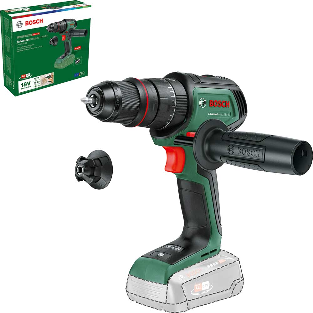 Bosch ADVANCEDIMPACT 18V-80 P4A 18v Cordless Combi Drill No Batteries No Charger No Case