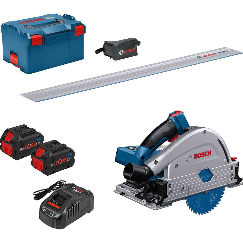 Bosch Gkt 18v 52 Gc Biturbo 18v Brushless Connect Ready Plunge Saw Kit 140mm Plunge Saws