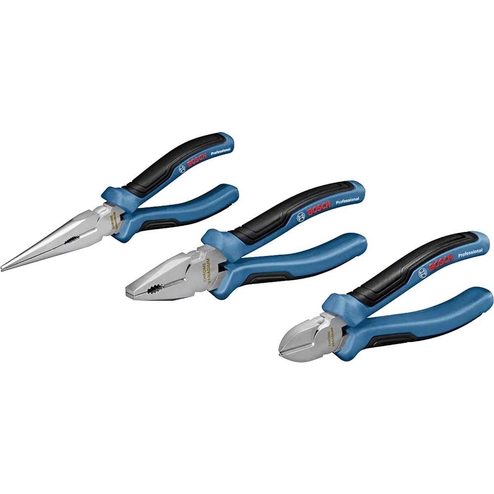 Image of Bosch Professional 3 Piece Plier Set