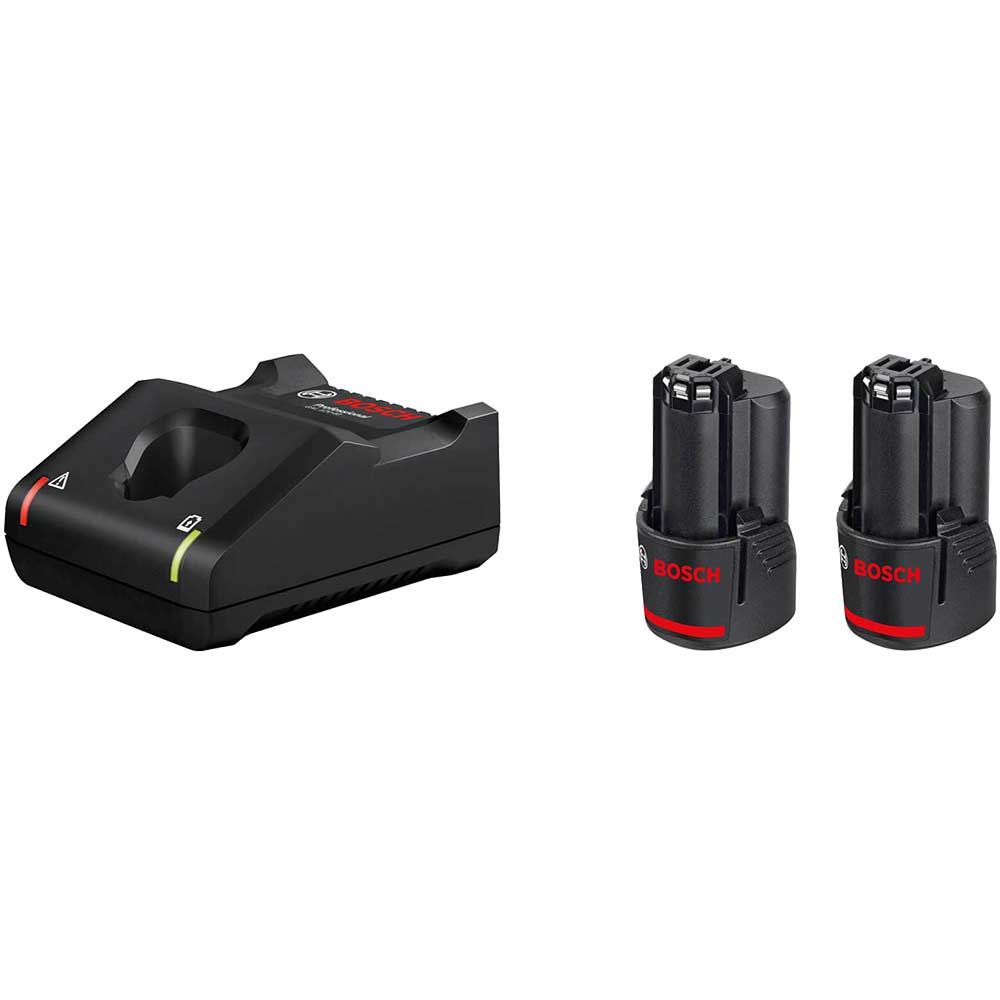 Bosch Genuine BLUE 12v Cordless Li-ion Battery 2ah and Charger 2ah