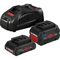 Bosch Genuine PRO BLUE 18v ProCore Cordless 2 Li-Ion Battery 4ah / 5.5ah and Charger Set Bosch Genuine PRO BLUE 18v ProCore Cordless 2 Li-Ion Battery 4ah / 5.5ah and Charger Set