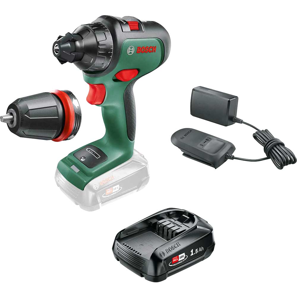 Bosch ADVANCEDDRILL P4A 18v Cordless Drill Driver 1 x 1.5ah Li-ion Battery Charger No Case