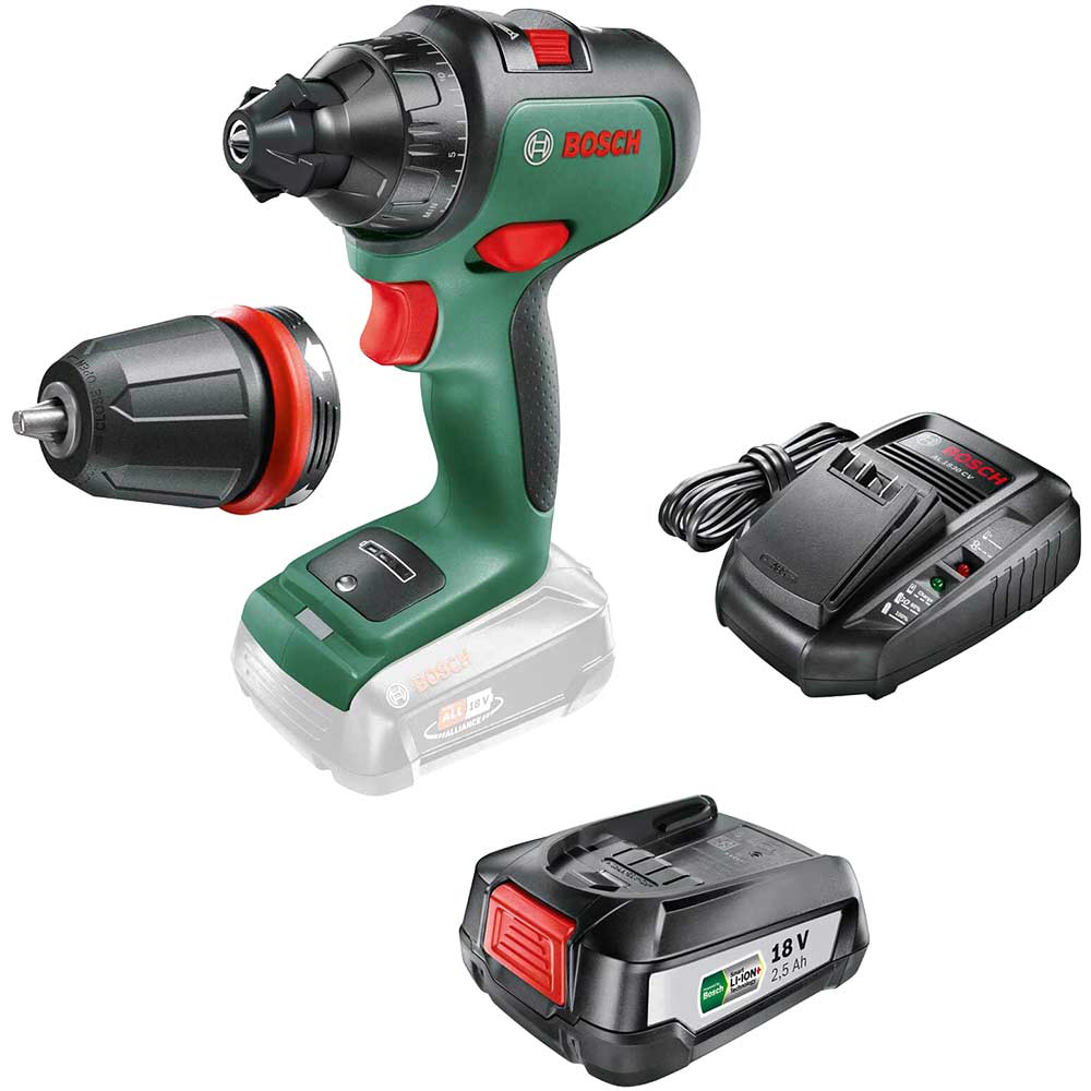 Bosch ADVANCEDDRILL P4A 18v Cordless Drill Driver 1 x 2.5ah Li-ion Battery Charger No Case