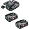 Bosch Genuine GREEN P4A 18v Cordless Li-ion Twin Battery 2ah and Fast Charger  Bosch Genuine GREEN P4A 18v Cordless Li-ion Twin Battery 2ah and Fast Charger