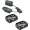 Bosch Genuine GREEN P4A 18v Cordless Li-ion Twin Battery 2ah and Standard Charger  Bosch Genuine GREEN P4A 18v Cordless Li-ion Twin Battery 2ah and Standard Charger