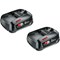 Bosch Genuine GREEN P4A 18v Cordless Li-ion Twin Battery Pack 2ah  Bosch Genuine GREEN P4A 18v Cordless Li-ion Twin Battery Pack 2ah