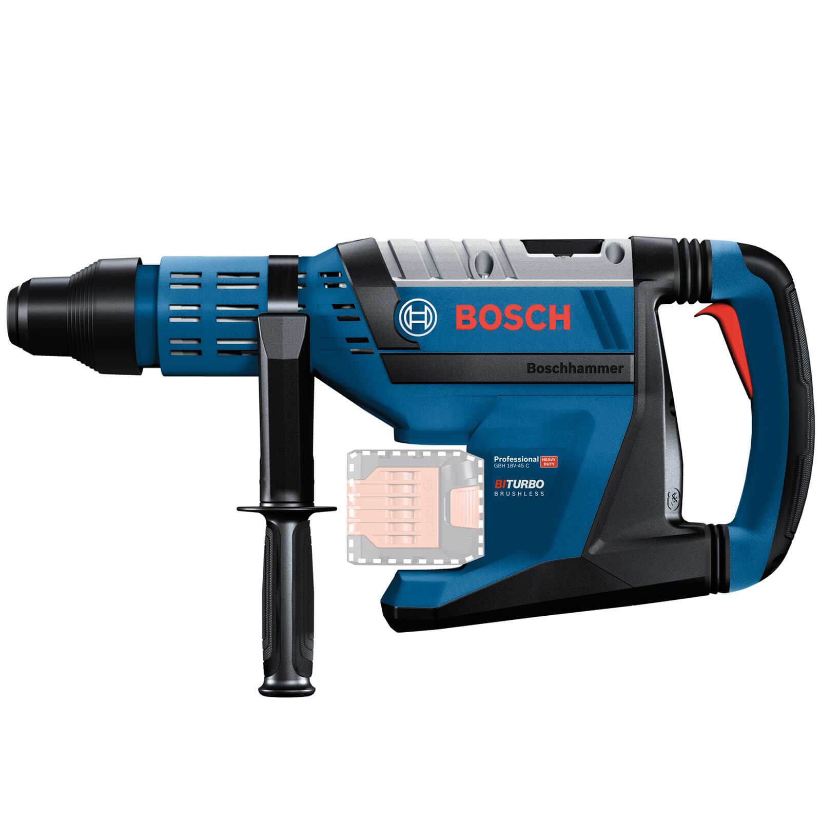 Image of Bosch GBH 18V-45 C BITURBO 18v Cordless SDS Max Rotary Hammer Drill No Batteries No Charger Case