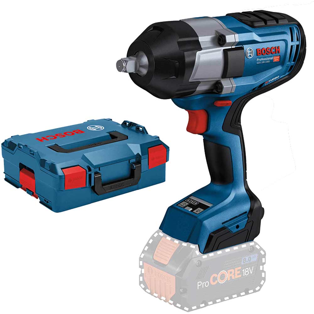 Image of Bosch GDS 18V-1000 BITURBO 18v Cordless Brushless High Torque ½” Drive Impact Wrench No Batteries No Charger Case