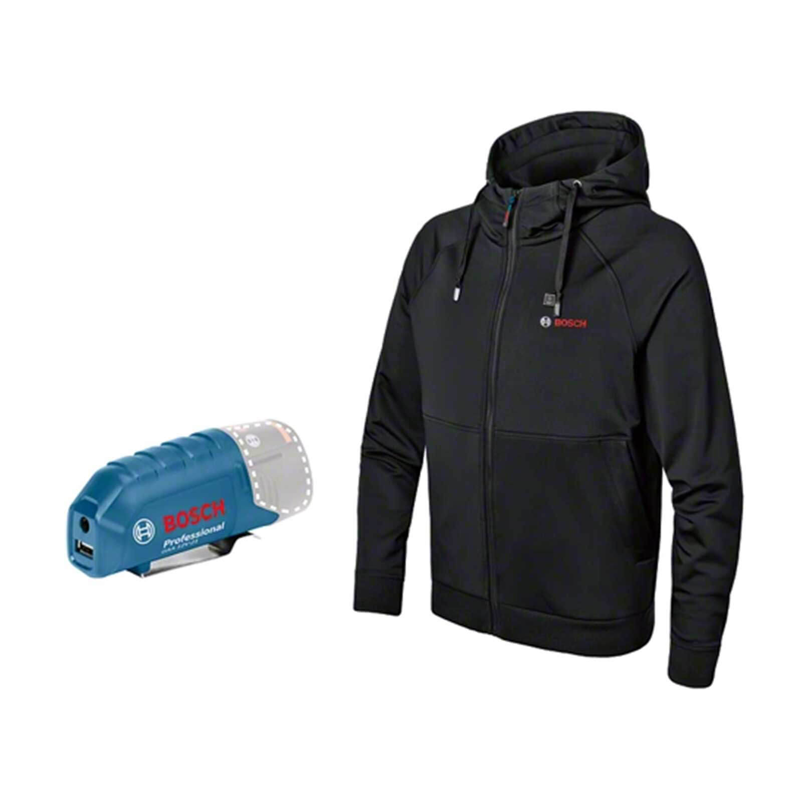 Image of Bosch GHH 12-18V Battery Heated Hoodie Black S