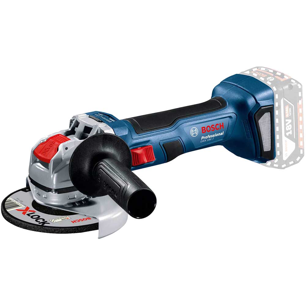 Bosch GWX 18V-7 X Lock 18v Cordless Angle Grinder 115mm No Batteries No Battery Charger No Case