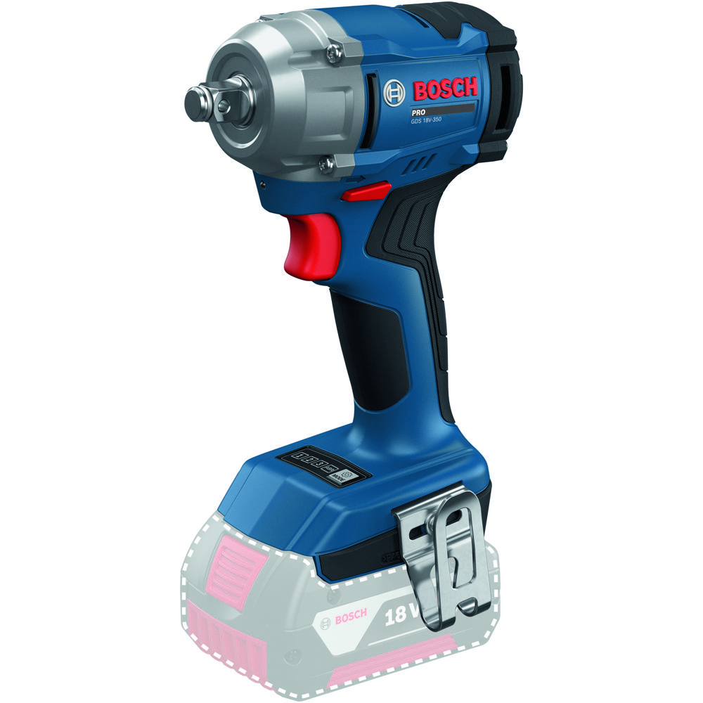 Image of Bosch GDS 18V-350 18v Cordless Brushless 1/2" Impact Wrench No Batteries No Battery Charger No Case