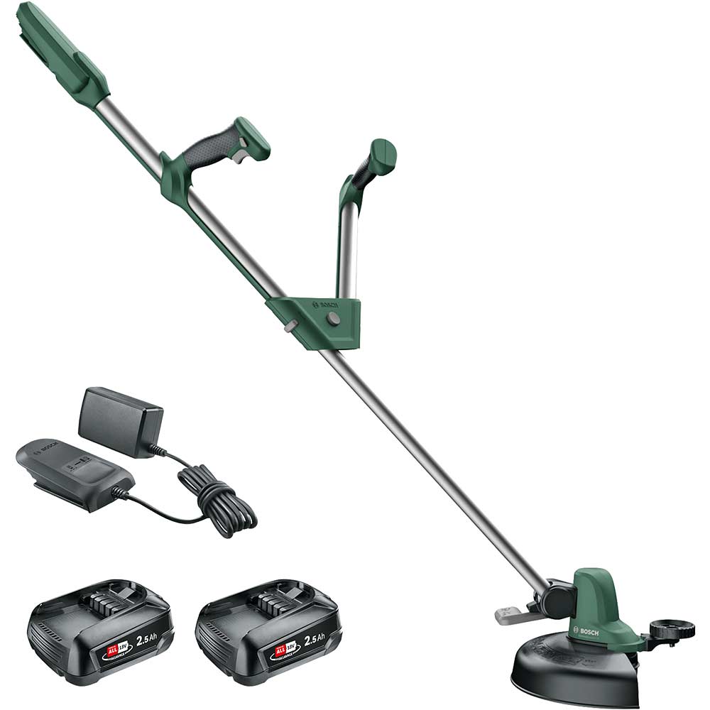 Bosch UNIVERSALGRASSCUT 18-26 P4A 18v Cordless Grass Trimmer and Edger 260mm 2 x 2.5ah Li-ion Charger