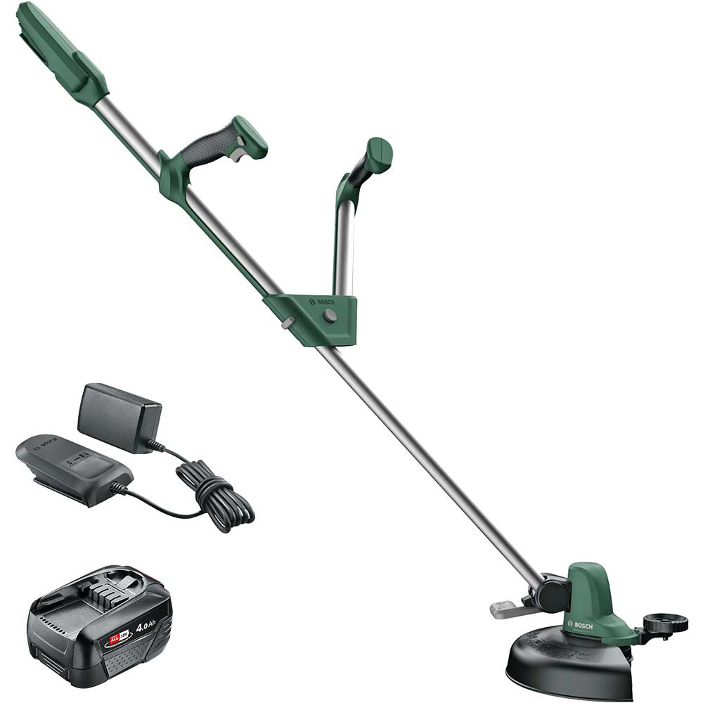 Bosch UNIVERSALGRASSCUT 18-26 P4A 18v Cordless Grass Trimmer and Edger 260mm 1 x 4ah Li-ion Charger