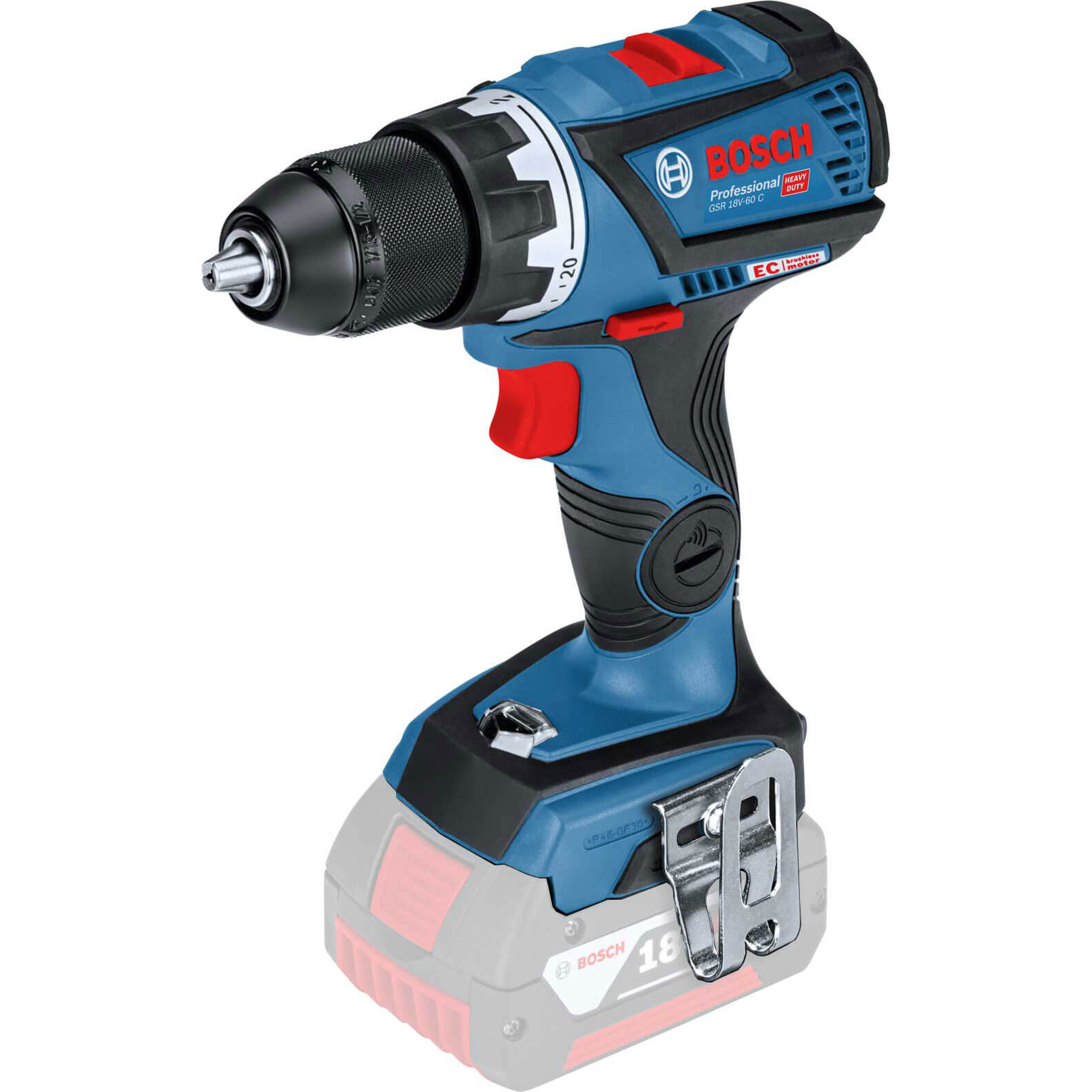 Image of Bosch GSR 18 V-60 C 18v Cordless Connect Ready Drill Driver No Batteries No Charger Case