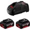 Bosch Genuine BLUE 18v Cordless Twin CoolPack Li-ion Batteries 5ah and Charger  Bosch Genuine BLUE 18v Cordless Twin CoolPack Li-ion Batteries 5ah and Charger