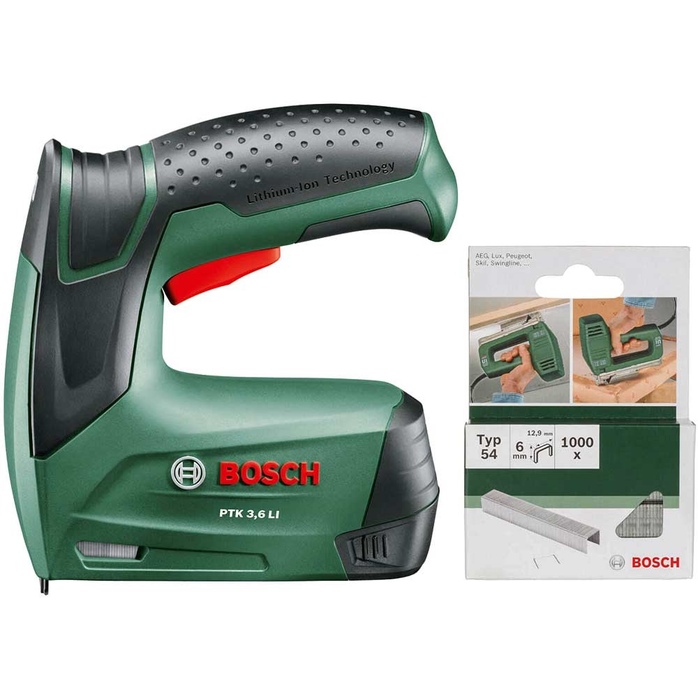 Bosch Ptk 3 6 Li 3 6v Cordless Staple Gun 1000 Extra Staples