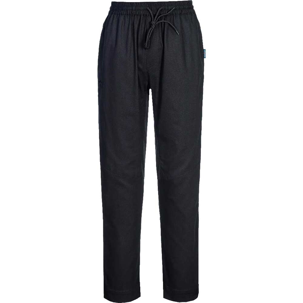 Portwest Cotton MeshAir Chefs Trousers Black S 31