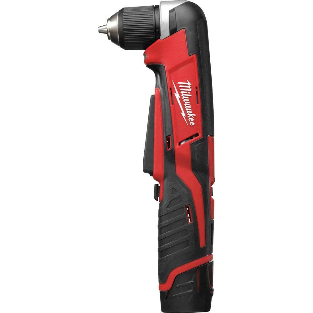 Milwaukee C12 RAD 12v Cordless Compact Right Angle Drill 2 x 2ah Li-ion Charger Bag
