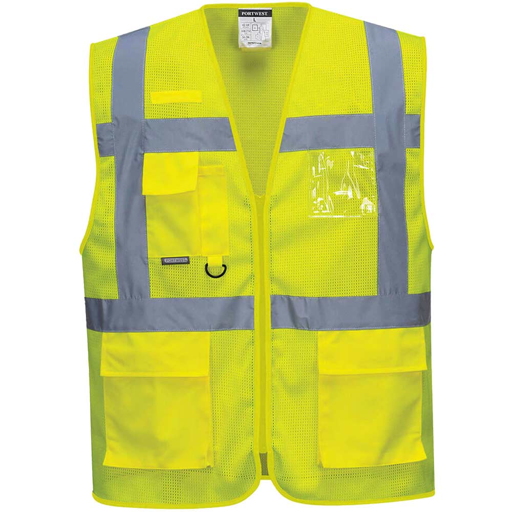 Portwest Athens Hi Vis MeshAir Executive Vest Yellow 2XL