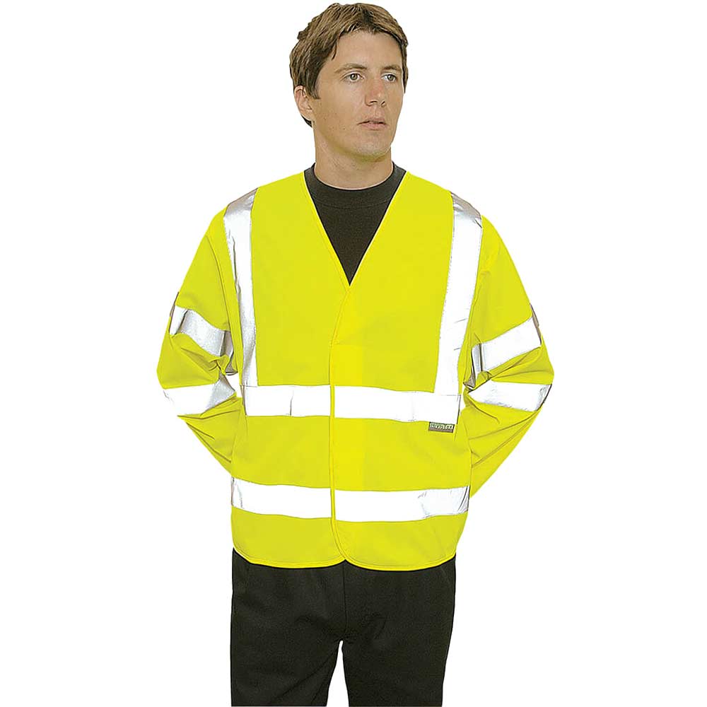 Portwest Long Sleeve Hi Vis Waistcoat Yellow 2XL / 3XL