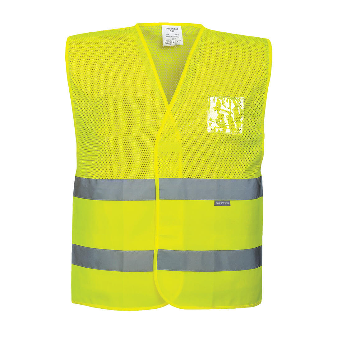 Image of Portwest Hi Vis Half MeshAir Two Band Vest Yellow 4XL / 5XL
