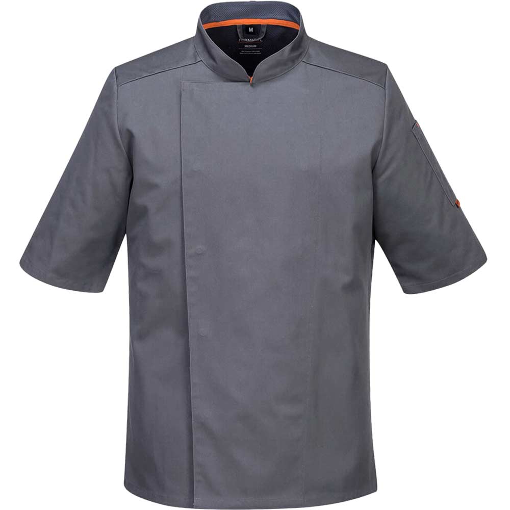 Portwest MeshAir Pro Short Sleeve Chefs Jacket Slate Grey 2XL