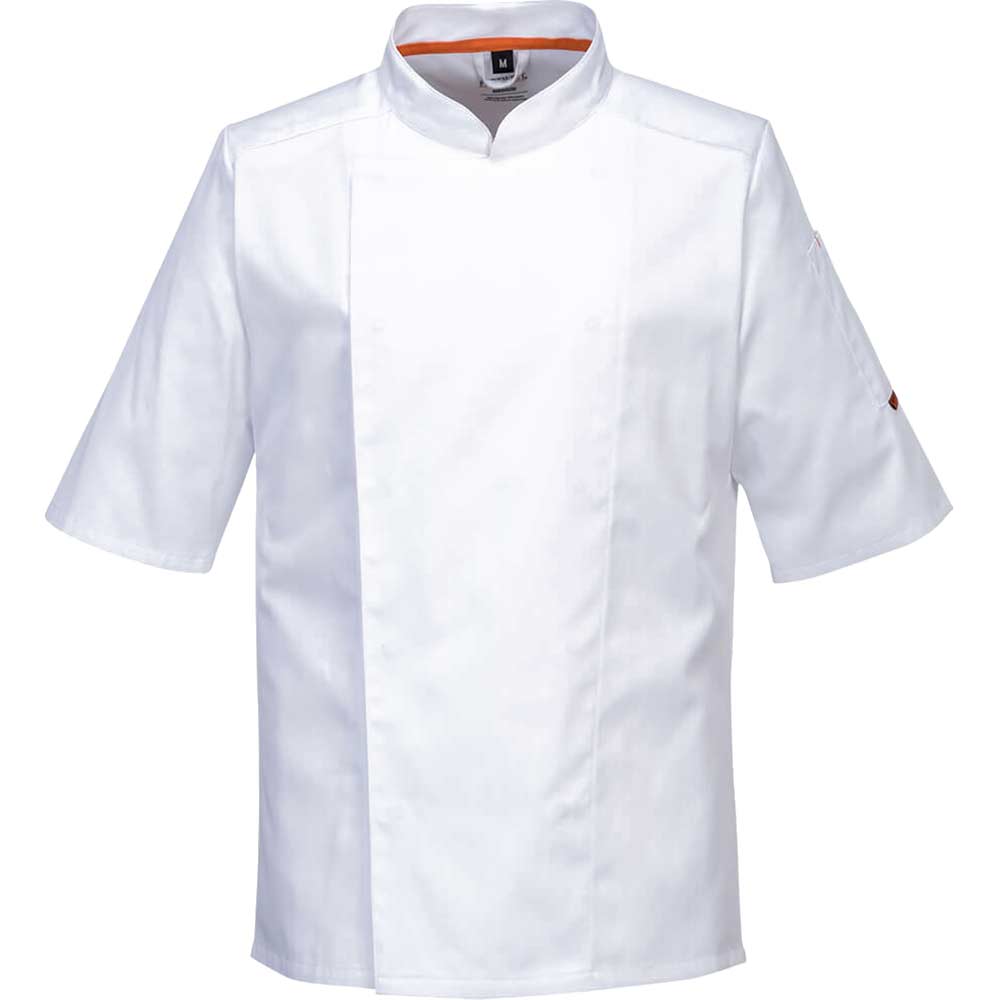 Portwest MeshAir Pro Short Sleeve Chefs Jacket White L